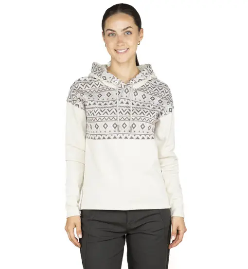 Chillaz Wallis Ornament W - felpa con cappuccio - donna White