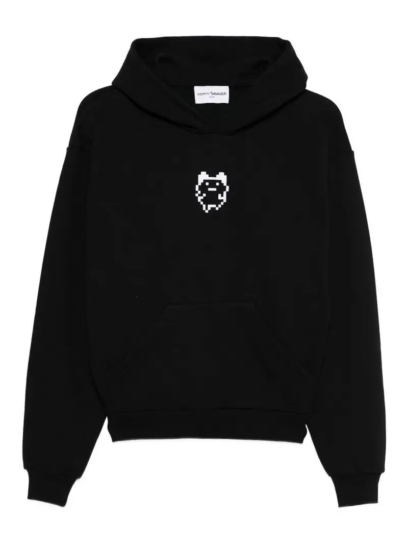 Coperni X Tamagoci con cappuccio in cotone nero