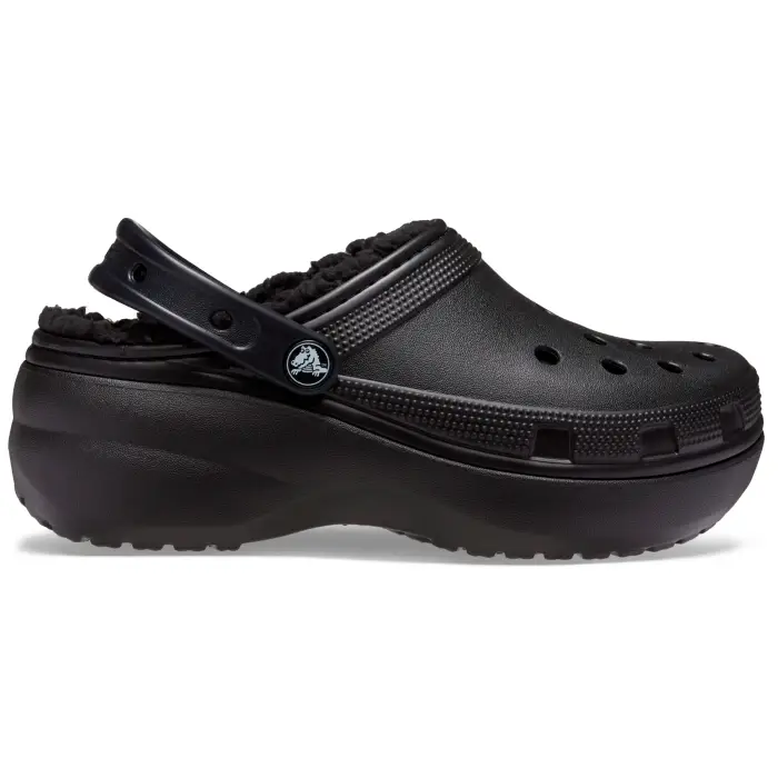 Ciabatte da donna Crocs Classic Platform Lined Noir