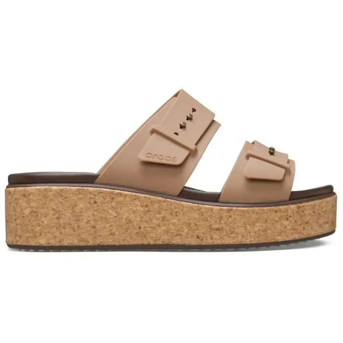 Crocs Zoccoli con tacco per ragazza Brooklyn Cork Beige