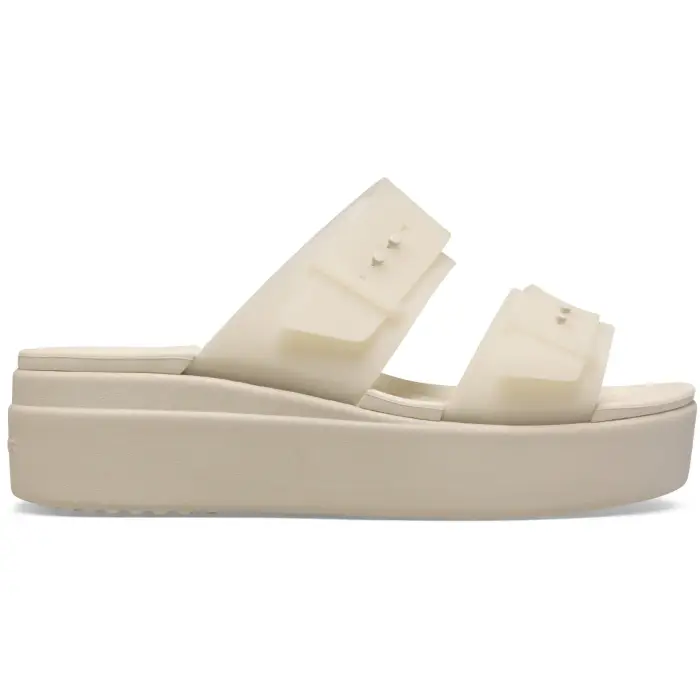 Crocs Zoccoli con tacco per ragazza Brooklyn Frosted Low Beige