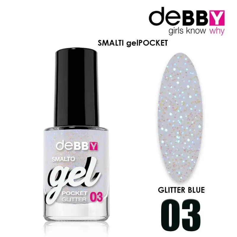 Debby smalto gel pocket 03 glitter blue