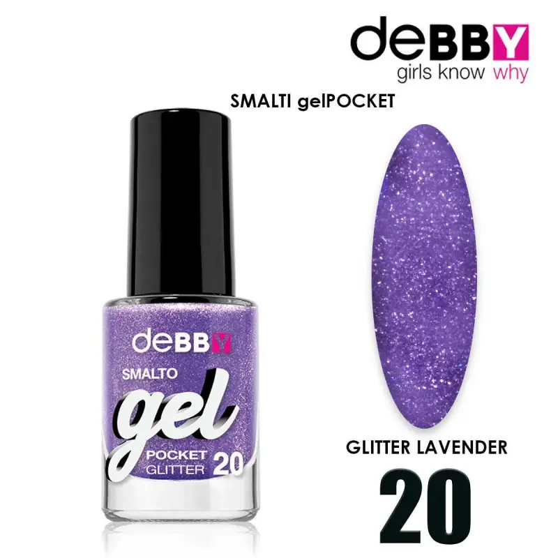 Debby smalto gel pocket 20 glitter lavender