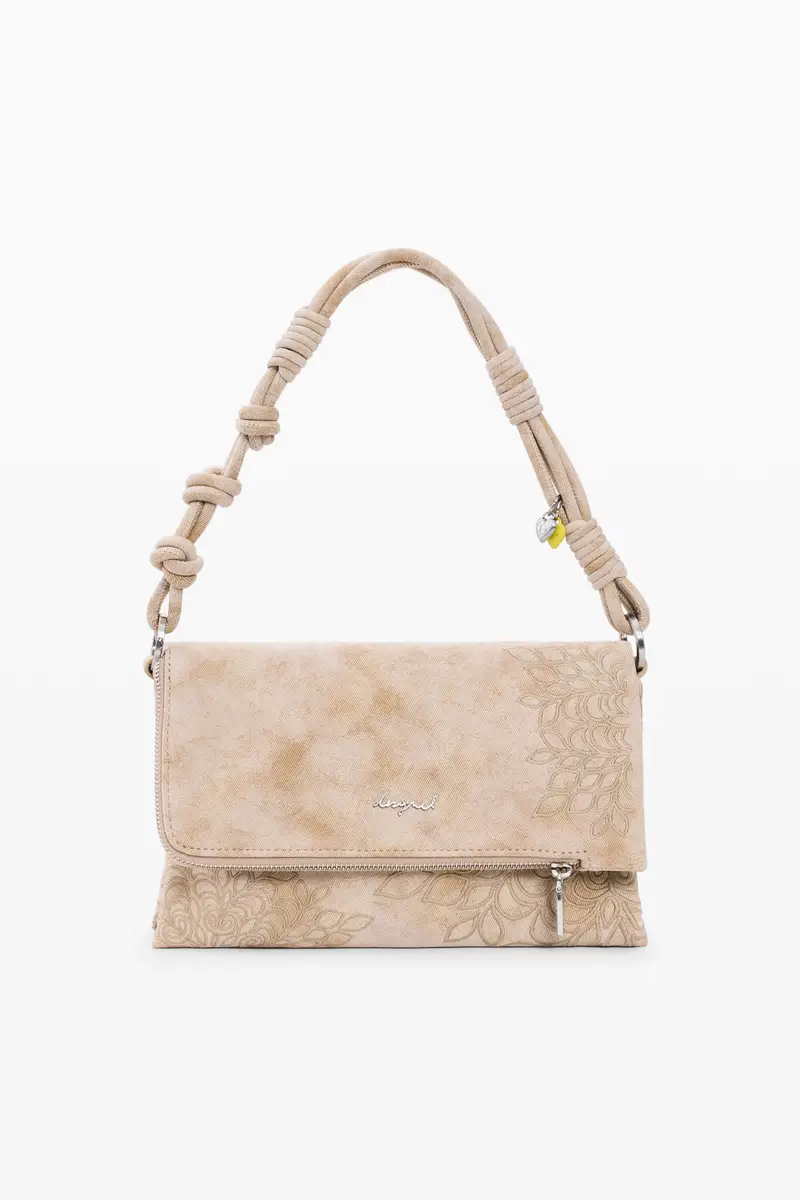 Borsa a Tracolla Donna Beige Logo
