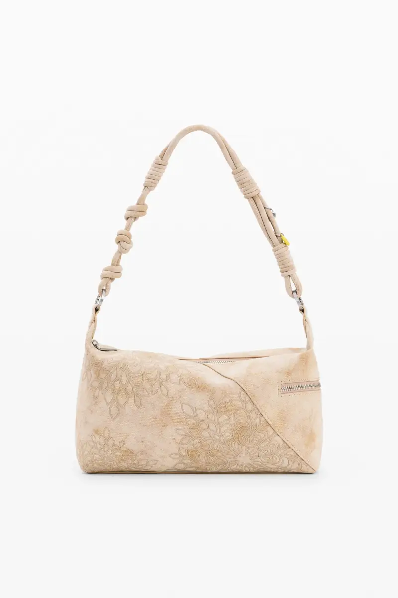 Borsa a Tracolla Donna Beige Logo