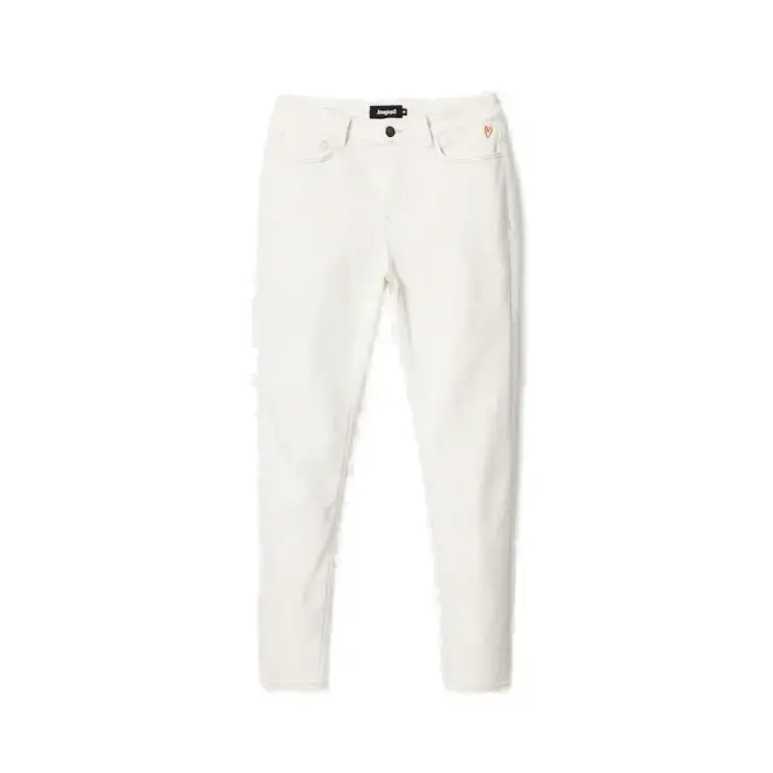 Jeans da donna Desigual Basic Core Blanc