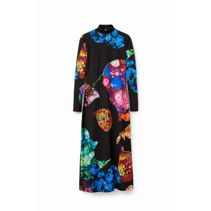 Vestito midi minerale aderente da donna Desigual Noir