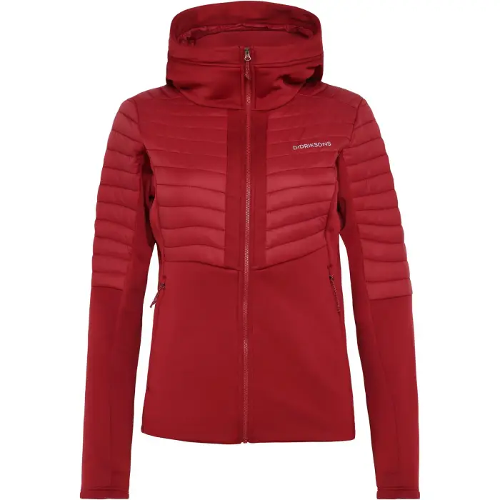 Giacca da donna con cappuccio e zip Didriksons Annema Rouge