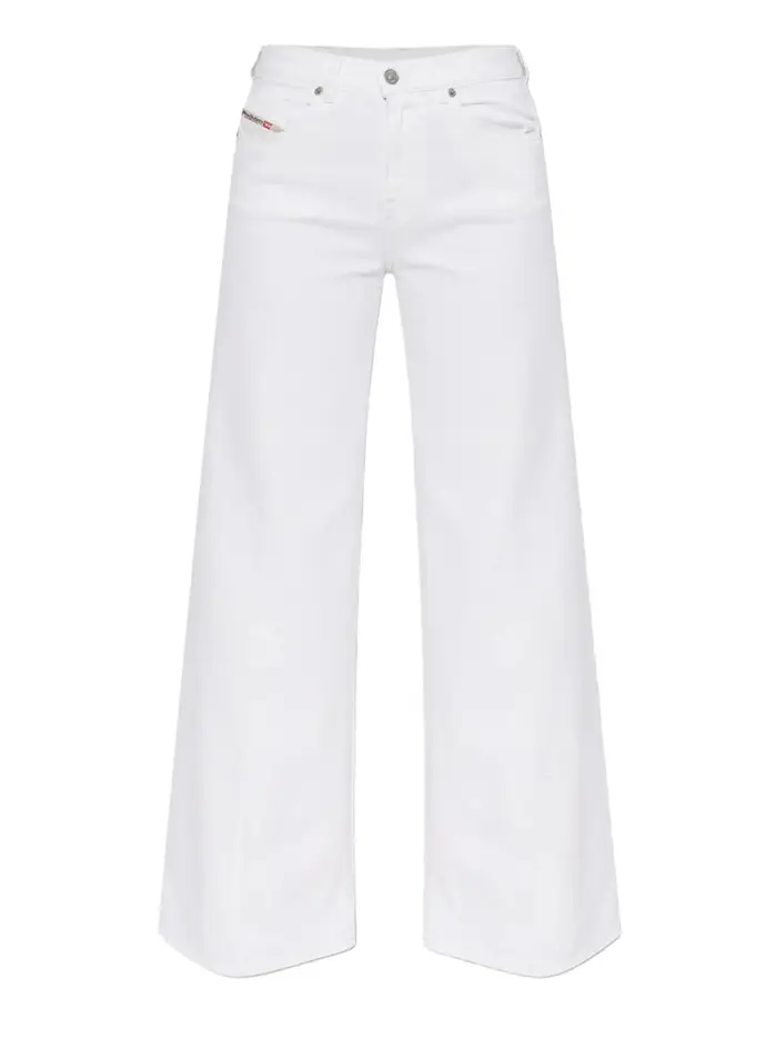 jeans wide diesel da donna - bianco
