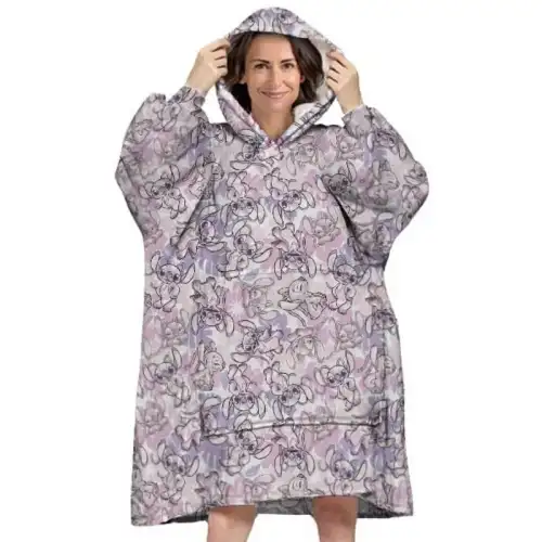 Disney Felpa oversize con cappuccio Stitch Angel Violet