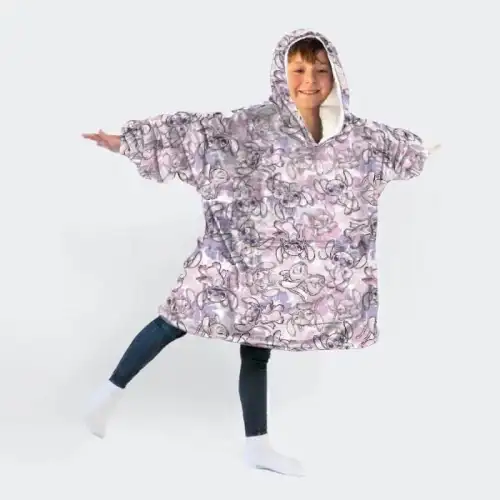 Disney Felpa oversize con cappuccio per bambini Stitch Angel Violet