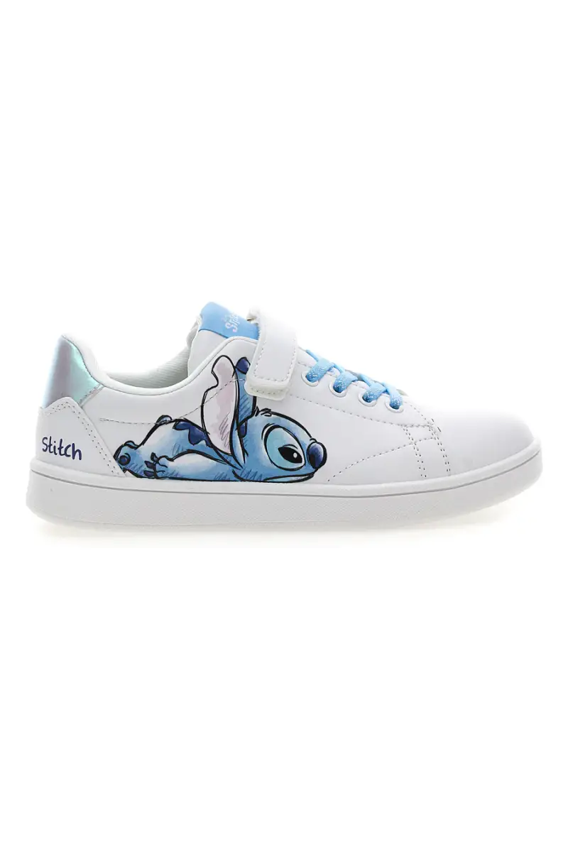 DISNEY Sneakers bianche con stampa Stitch D6020175S [BIANCO