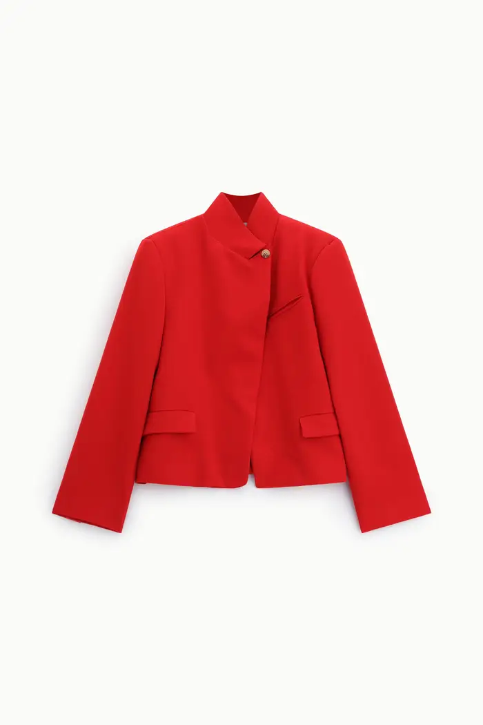 Dixie Blazer corto con colletto alto e tasche