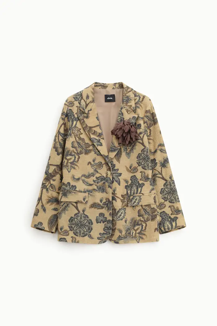 Dixie Blazer fantasia floreale con tasche a patta