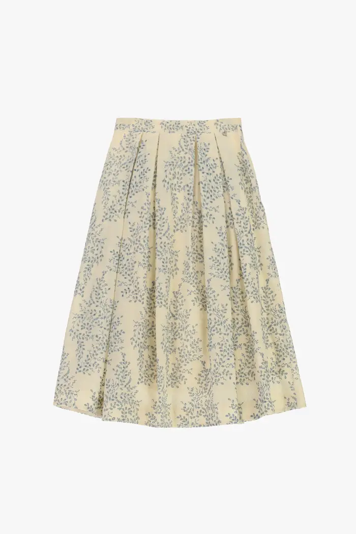 Dixie Gonna midi stampa floreale vita alta e pieghe