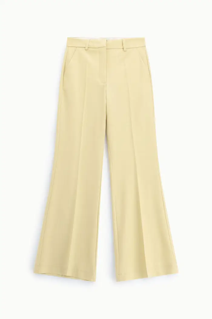 Trousers palazzo vita alta con piega frontale