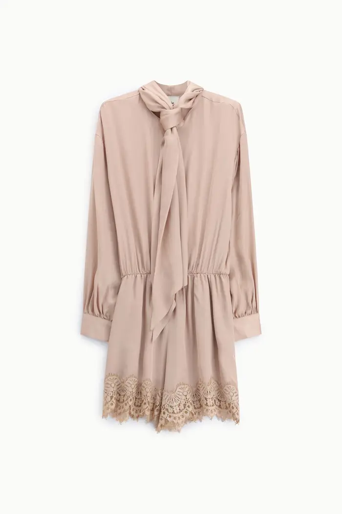 Dixie Tuta corta effetto seta con maxi fiocco