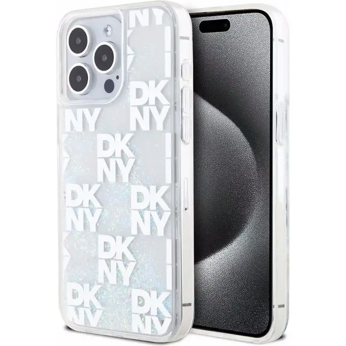DKNY Cover per smartphone iPhone 15 Pro Max 6 7 Biały Blanc