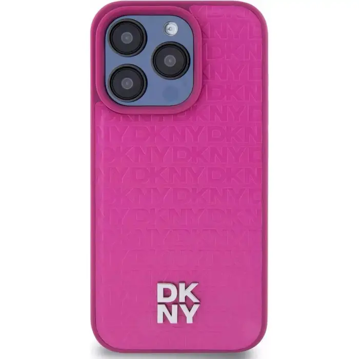DKNY Cover per smartphone iPhone 15 Pro Max 6 7 Monogram Pattern Rose