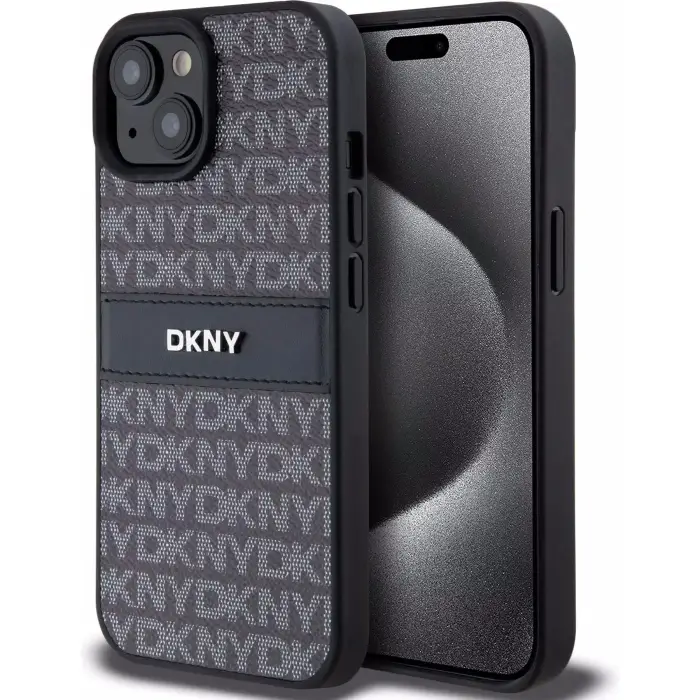 DKNY Custodia in pelle per smartphone iPhone 14 Pro 6 1 Noir