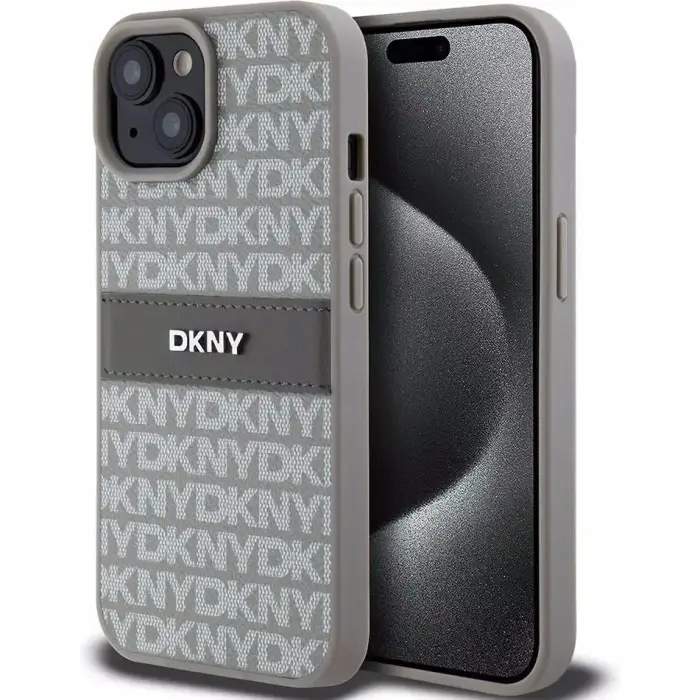 DKNY Custodia in pelle per smartphone iPhone 151413 6 1 Bezowy Beige