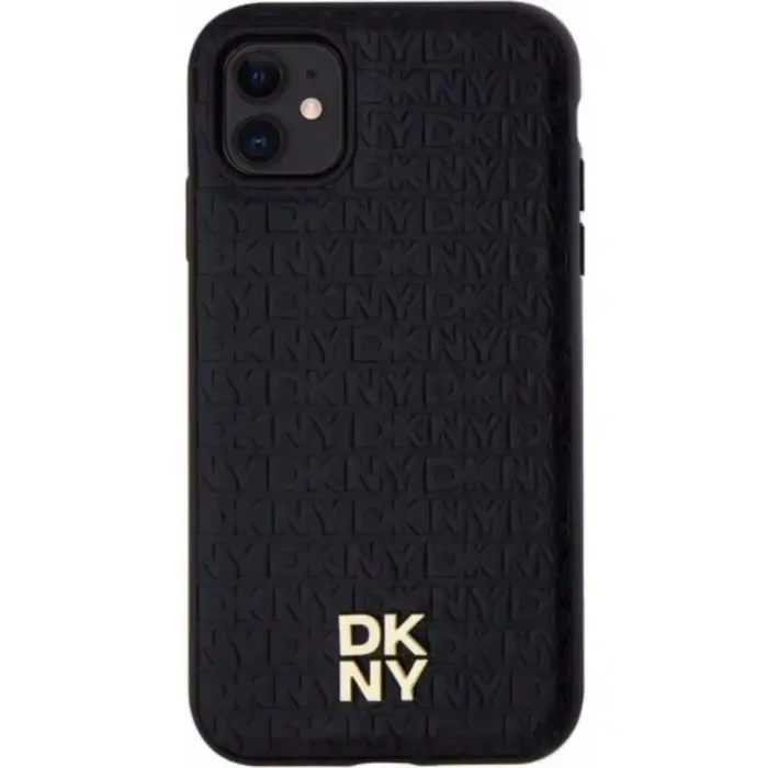 DKNY Custodia per smartphone Motivo monogramma in pelle iPhone 11XR 6 1 Noir