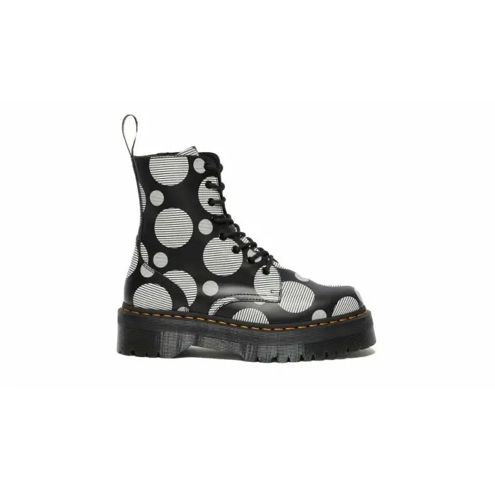 Stivaletti da donna Dr Martens Jadon Polka Dot Smooth Platform Noir