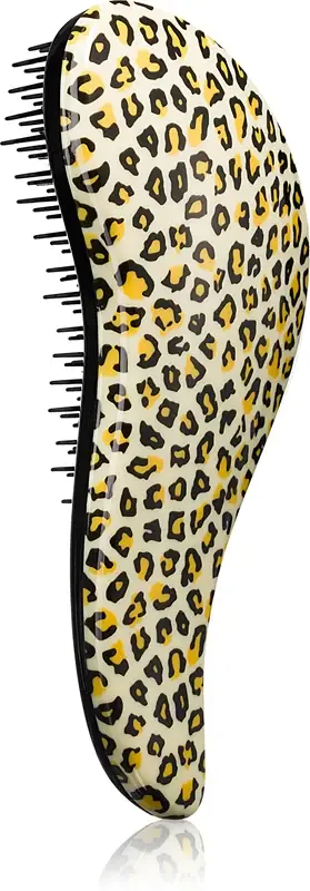 Dtangler Spazzola per capelli con manico Leopardo giallo