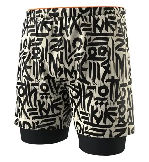 Dynafit Trail 2In1 - pantaloni trail running - uomo Dark White