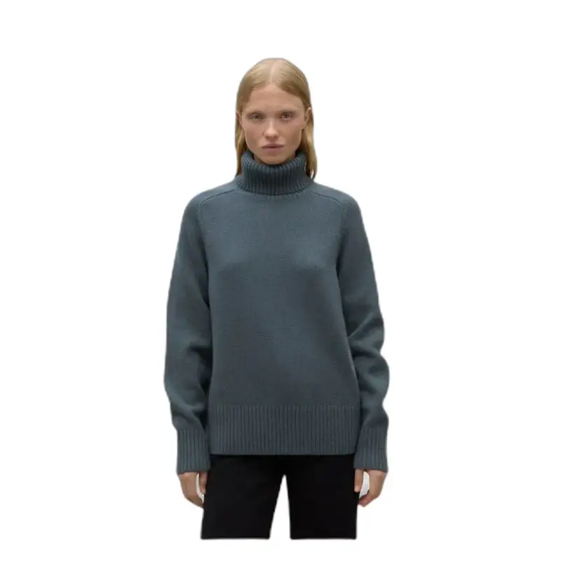 Ecoalf Maglione dolcevita da donna Caqui Vert