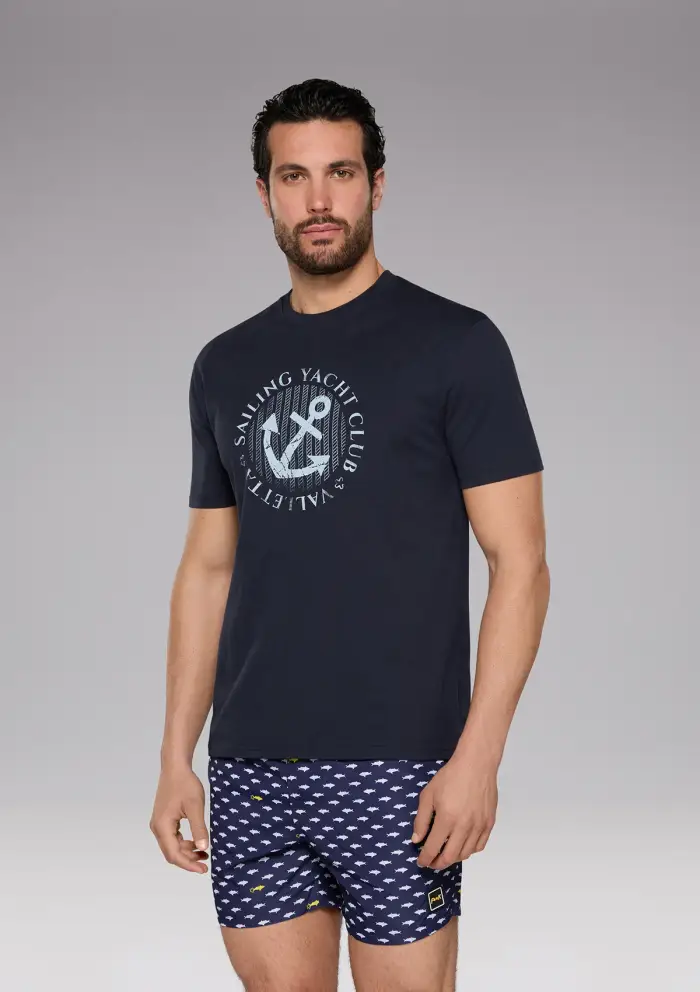 T-SHIRT CON GRAFICA MOOD MARINE