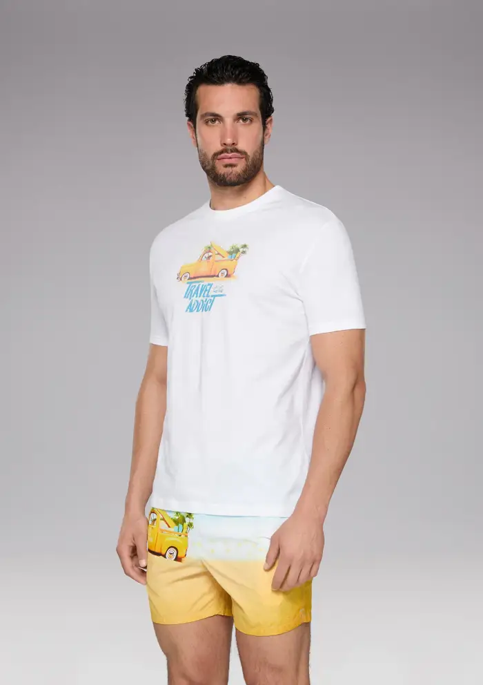 T-SHIRT CON GRAFICA MOOD MIAMI