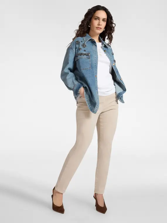 Elena Mirò Jeggings Donna Beige 4245149