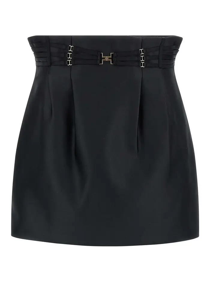 Elisabetta Franchi Gonna con mini spalline Nero