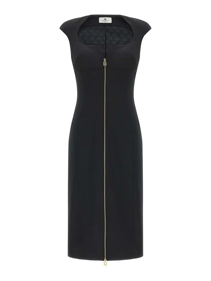 Elisabetta Franchi Vestito con scollo a forma di cuore Nero