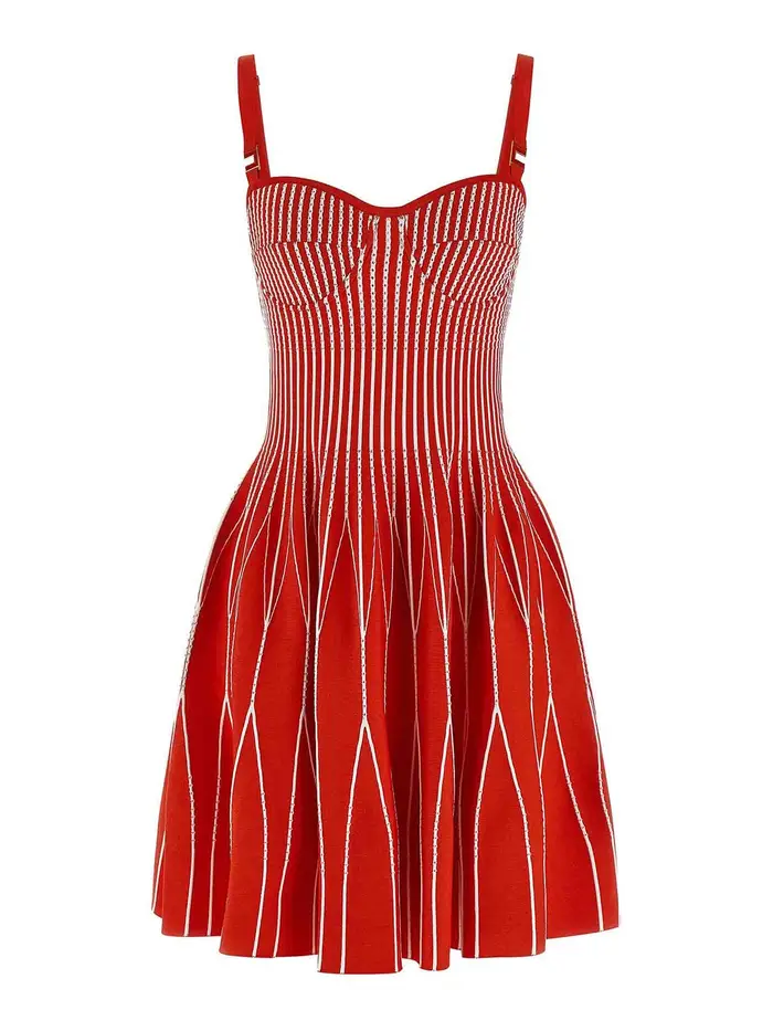 Elisabetta Franchi Vestito in maglia Rosso