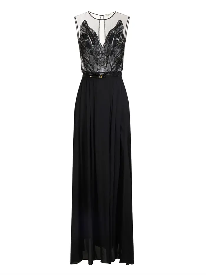 vestito longuette elisabetta franchi da donna - nero