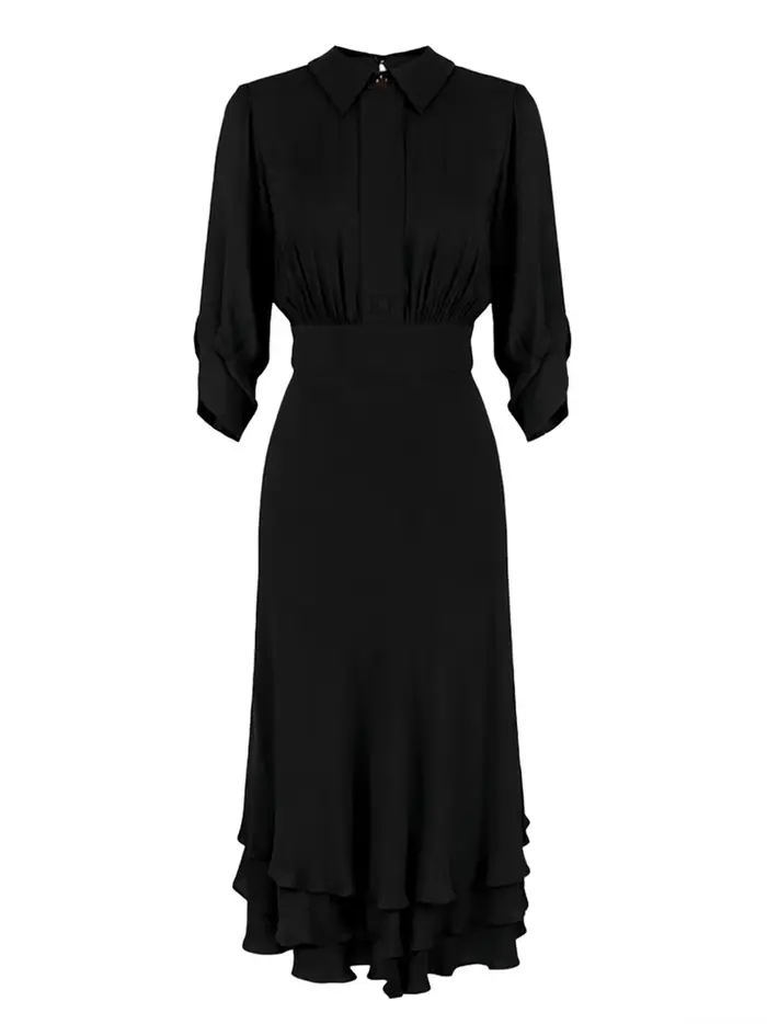 vestito midi elisabetta franchi da donna - nero