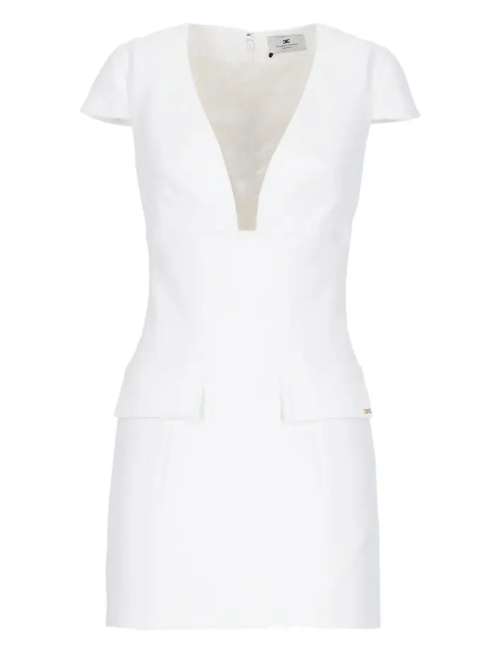 vestito mini elisabetta franchi da donna - avorio