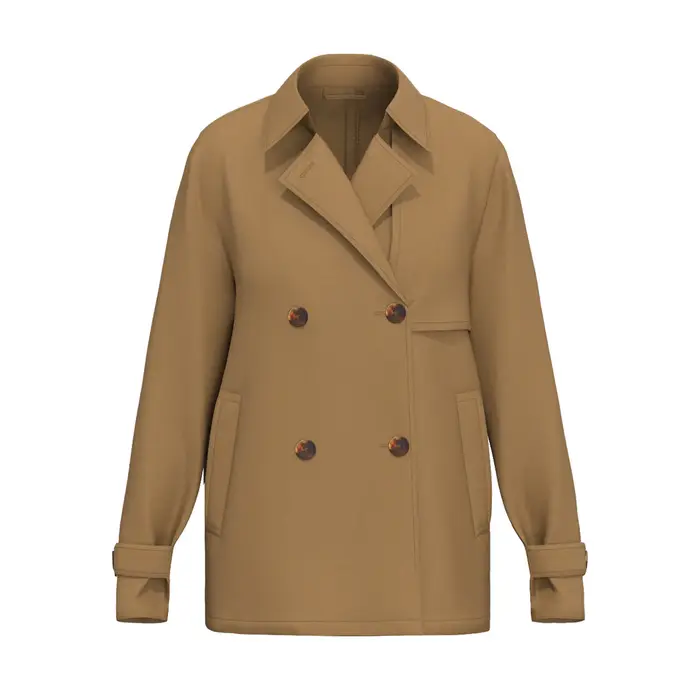 CABAN DOPPIO PETTO IN GABARDINA ANTI GOCCIA DONNA