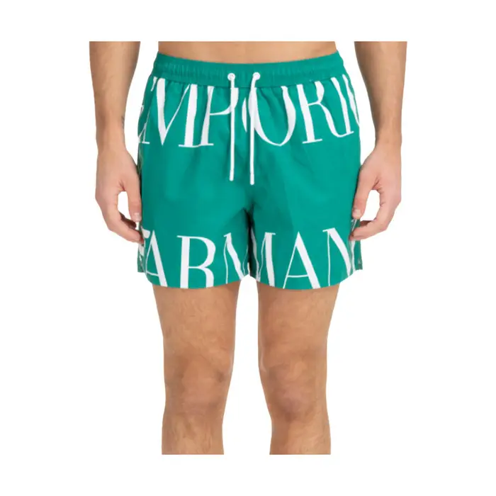 Costume / Bermuda da spiaggia Emporio Armani Logo original Verde