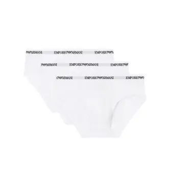 per uomo EM000258_AF14132 Set di 3 slip bianchi in maglia elasticizzata (XXL), Bianco, Homewear, Cotone