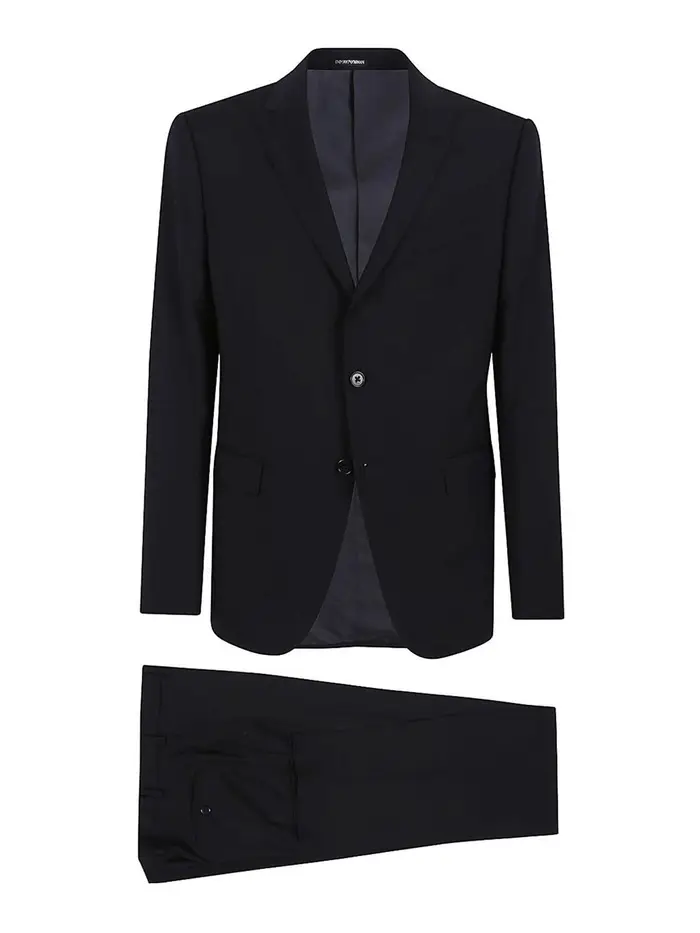 Wool Single-pecied Vestito Blu