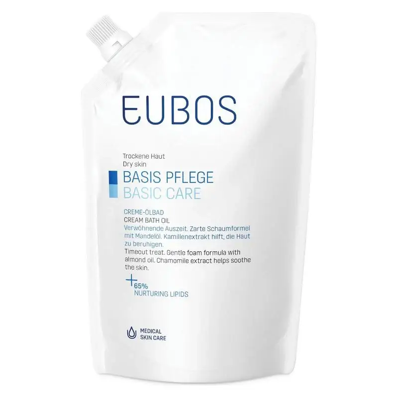 Eubos Basic Care Crema Olio Da Bagno 200 Ml Ricarica 400 Ml
