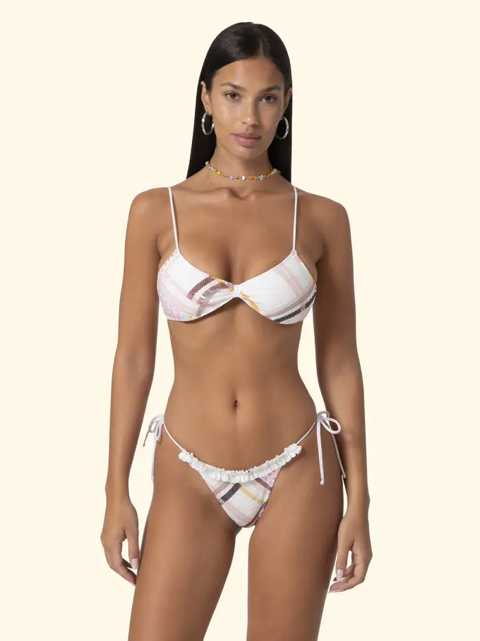 F**K Bikini Donna Top Regolabile con Slip Regolabile Fantasia SW0712-X