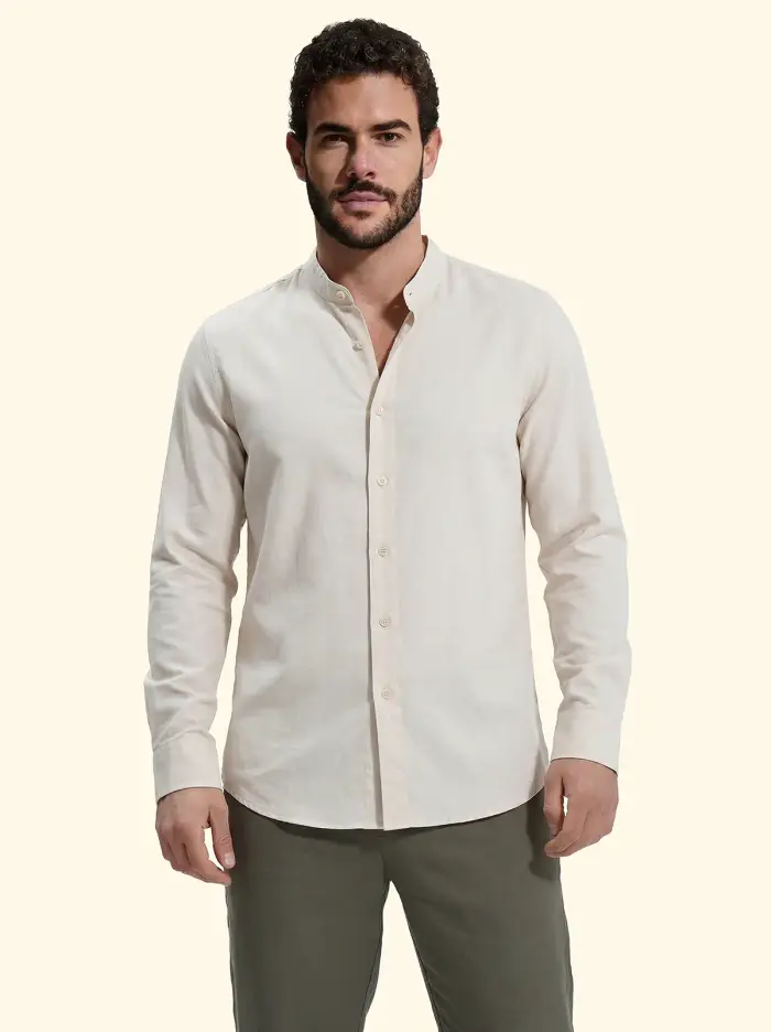 F**K Camicia Uomo Beige SM7001-BG