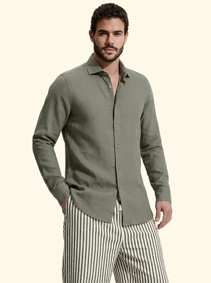 F**K Camicia Uomo Verde Militare SM7000-MG
