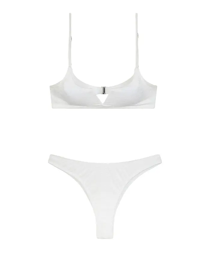 bikini set f**k da donna - bianco