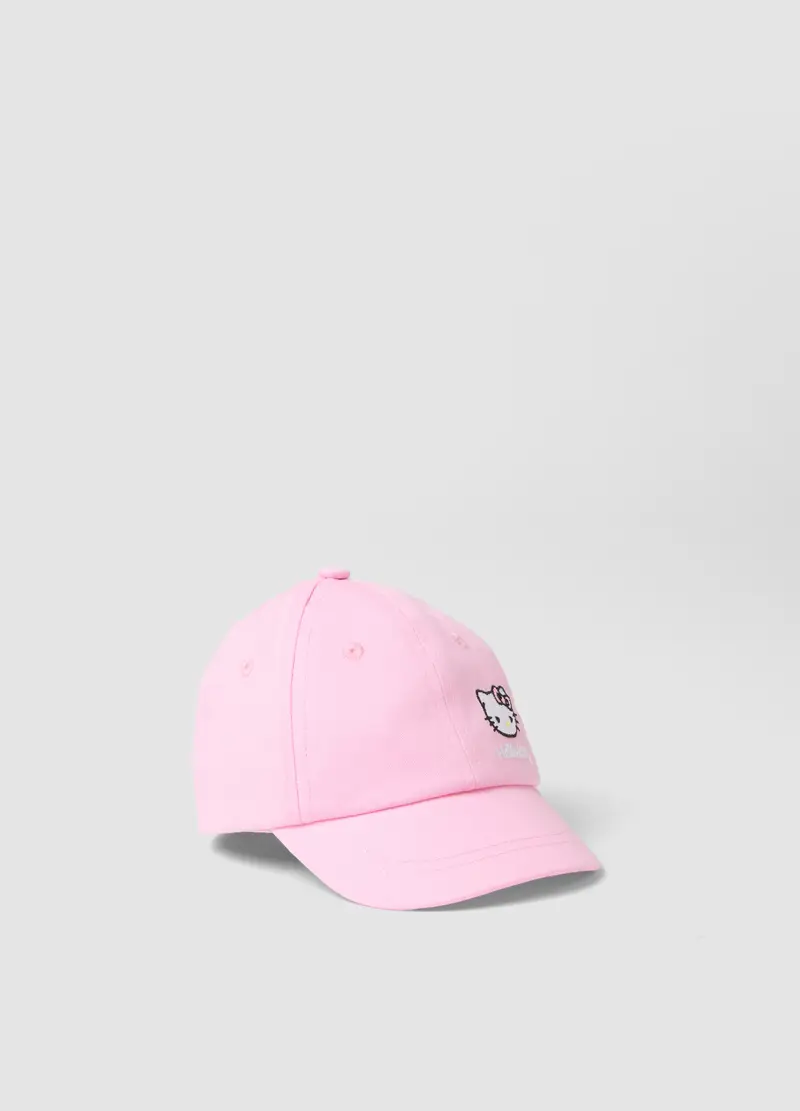 FAGOTTINO Cappello Da Baseball In Puro Cotone Rosa Da Bimba Con Hello Kitty, Bambina, Rosa