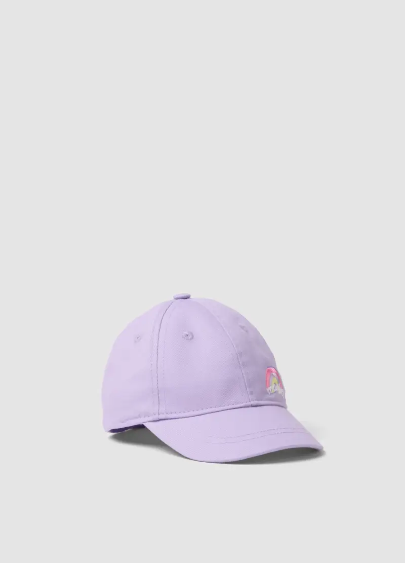 FAGOTTINO Cappello Da Baseball In Puro Cotone Viola Da Bimbo Con Ricamo, Bambina, Viola